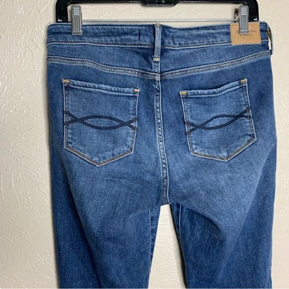 Abercrombie & fitch signature collection super skinny jean patchwrok red green - Picture 4 of 11